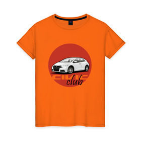 Женская футболка хлопок с принтом Honda Civic club , 100% хлопок | прямой крой, круглый вырез горловины, длина до линии бедер, слегка спущенное плечо | 9gen | civic | generation | honda | nine | девять | поколение | хонда | цивик