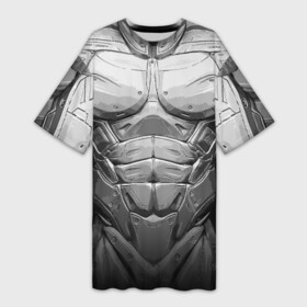 Платье-футболка 3D с принтом Crysis Экзоскелет ,  |  | crysis | style | бронь | броня | внешность | доспехи | костюм | крайзис | крайсис | кризис | крисис | мышцы | облик | пресс | робот | скин | тело | титан | торс | экзоскелет