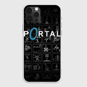 Чехол для iPhone 12 Pro Max с принтом Portal icons , Силикон |  | Тематика изображения на принте: half life | головоломка | иконки | пиктограммы | портал | телепорт