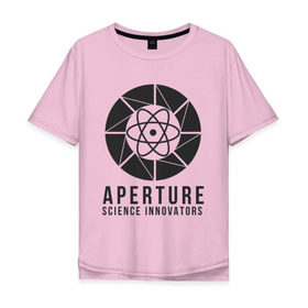 Мужская футболка хлопок Oversize с принтом APERTURE lab. , 100% хлопок | свободный крой, круглый ворот, “спинка” длиннее передней части | aperture | aperture science innovators | game | portal | portal 2