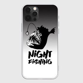 Чехол для iPhone 12 Pro Max с принтом Рыба удильщик , Силикон |  | Тематика изображения на принте: angler | fin | fishing | jaw | lantern | night | rod | tail | teeth | глубина | зубы | ночь | плавник | рыбалка | удильщик | удочка | фонарик | хвост