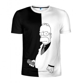 Мужская футболка 3D спортивная с принтом Гомер Симпсон , 100% полиэстер с улучшенными характеристиками | приталенный силуэт, круглая горловина, широкие плечи, сужается к линии бедра | homer simpson | simpsons | гомер симпсон | симпсоны