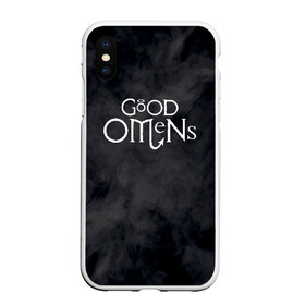 Чехол для iPhone XS Max матовый с принтом GOOD OMENS (КРЫЛЬЯ) , Силикон | Область печати: задняя сторона чехла, без боковых панелей | good omens | благие знамения | терри пратчетт
