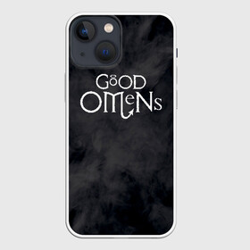 Чехол для iPhone 13 mini с принтом GOOD OMENS (КРЫЛЬЯ) ,  |  | Тематика изображения на принте: good omens | благие знамения | терри пратчетт