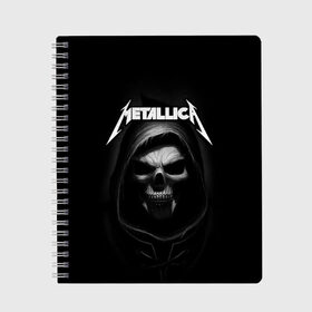 Тетрадь с принтом Metallica , 100% бумага | 48 листов, плотность листов — 60 г/м2, плотность картонной обложки — 250 г/м2. Листы скреплены сбоку удобной пружинной спиралью. Уголки страниц и обложки скругленные. Цвет линий — светло-серый
 | metalica | metallica | группа | джеймс хэтфилд | кирк хэмметт | ларс ульрих | метал | металика | металлика | миталика | музыка | роберт трухильо | рок | трэш | трэшметал | хард | хеви