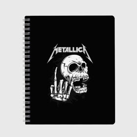 Тетрадь с принтом Metallica , 100% бумага | 48 листов, плотность листов — 60 г/м2, плотность картонной обложки — 250 г/м2. Листы скреплены сбоку удобной пружинной спиралью. Уголки страниц и обложки скругленные. Цвет линий — светло-серый
 | metalica | metallica | группа | джеймс хэтфилд | кирк хэмметт | ларс ульрих | метал | металика | металлика | миталика | музыка | роберт трухильо | рок | трэш | трэшметал | хард | хеви