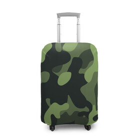 Чехол для чемодана 3D с принтом Камуфляж , 86% полиэфир, 14% спандекс | двустороннее нанесение принта, прорези для ручек и колес | 23 февраля | black | camouflage | february 23 | khaki | military | soldier | военный | камуфляж | солдат | фиолетовый | хаки | черный