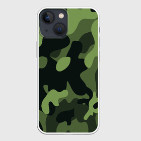Чехол для iPhone 13 mini с принтом Камуфляж ,  |  | 23 февраля | black | camouflage | february 23 | khaki | military | soldier | военный | камуфляж | солдат | фиолетовый | хаки | черный