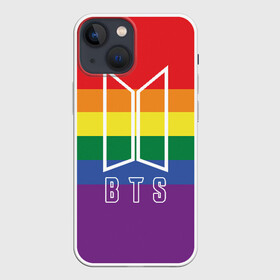 Чехол для iPhone 13 mini с принтом BTS ,  |  | bangtan boys | beyond the scene | boyband | boys | bts | chin | edm | emblem | hieroglyphs | hip hop | jimin | jj hope | k pop | logo | rainbow | rb | rm | shuga | south korean | бойбенд | ви | джей хоуп | иероглифы | логотип | мальчики | радуга | с