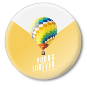 Значок с принтом BTS Young Forever ,  металл | круглая форма, металлическая застежка в виде булавки | balloon | bangtan boys | beyond the scene | boyband | boys | bts | chin | chonguk | edm | emblem | hip hop | jimin | jj hope | k pop | logo | rb | rm | shuga | south korean | wee | бойбенд | ви | воздушный шар | джей хоуп | логотип | мальчики | сюга