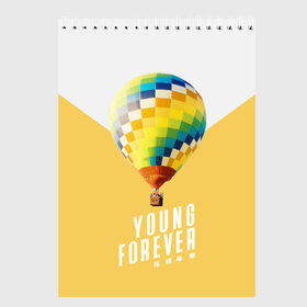 Скетчбук с принтом BTS Young Forever , 100% бумага
 | 48 листов, плотность листов — 100 г/м2, плотность картонной обложки — 250 г/м2. Листы скреплены сверху удобной пружинной спиралью | Тематика изображения на принте: balloon | bangtan boys | beyond the scene | boyband | boys | bts | chin | chonguk | edm | emblem | hip hop | jimin | jj hope | k pop | logo | rb | rm | shuga | south korean | wee | бойбенд | ви | воздушный шар | джей хоуп | логотип | мальчики | сюга