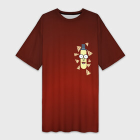 Платье-футболка 3D с принтом Mr. Poopybutthole ,  |  | Тематика изображения на принте: c 137 | morty | morty smith | portal | rick | rick and morty | rick sanchez | sanchez | smith | морти | морти смит | портал | рик | рик и морти | рик санчез | санчез | смит