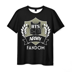 Мужская футболка 3D с принтом BTS Army Fandom , 100% полиэфир | прямой крой, круглый вырез горловины, длина до линии бедер | army | bangtan boys | beyond the scene | boys | bts | chin | edm | emblem | fandom | fans | hieroglyphs | hip hop | jimin | k pop | logo | rainbow | rb | rm | south korean | армия | бойбенд | ви | джей хоуп | иероглифы | логотип | мальчики | радуга 