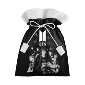 Подарочный 3D мешок с принтом BTS , 100% полиэстер | Размер: 29*39 см | autographs | bangtan boys | beyond the scene | boyband | boys | bts | chin | chonguk | edm | emblem | hip hop | jimin | jj hope | k pop | logo | rb | rm | shuga | south korean | wee | автографы | бойбенд | ви | джей хоуп | логотип | мальчики | сюга 