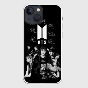 Чехол для iPhone 13 mini с принтом BTS ,  |  | autographs | bangtan boys | beyond the scene | boyband | boys | bts | chin | chonguk | edm | emblem | hip hop | jimin | jj hope | k pop | logo | rb | rm | shuga | south korean | wee | автографы | бойбенд | ви | джей хоуп | логотип | мальчики | сюга 