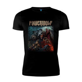 Мужская футболка премиум с принтом Powerwolf , 92% хлопок, 8% лайкра | приталенный силуэт, круглый вырез ворота, длина до линии бедра, короткий рукав | 