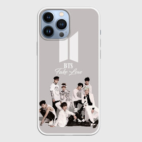 Чехол для iPhone 13 Pro Max с принтом BTS Take love ,  |  | Тематика изображения на принте: bangtan boys | beyond the scene | boyband | boys | bts | chin | chonguk | edm | emblem | hip hop | jimin | jj hope | k pop | logo | r  b | rm | south korean | suga | wee | бойбенд | ви | возьми | джей хоуп | логотип | любовь | мальчики | сюга | х