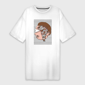 Платье-футболка хлопок с принтом Morty ,  |  | morty | morty smith | portal | rick | rick and morty | rick sanchez | sanchez | smith | морти | морти смит | портал | рик | рик и морти | рик санчез | санчез | смит