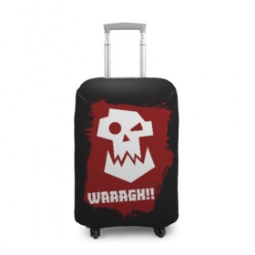 Чехол для чемодана 3D с принтом WAAAGH!! , 86% полиэфир, 14% спандекс | двустороннее нанесение принта, прорези для ручек и колес | 40000 | 40k | game | ork | orks | waaagh | warhammer | warhammer 40k | wh40k | игра | орки