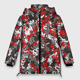 Женская зимняя куртка 3D с принтом Камуфляж с буквами F C S M , верх — 100% полиэстер; подкладка — 100% полиэстер; утеплитель — 100% полиэстер | длина ниже бедра, силуэт Оверсайз. Есть воротник-стойка, отстегивающийся капюшон и ветрозащитная планка. 

Боковые карманы с листочкой на кнопках и внутренний карман на молнии | fcsm | белый. | камуфляж | красный | милитари | москва | мясо | паттерн | спартак