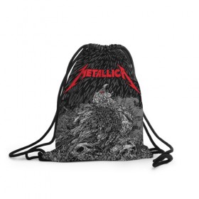 Рюкзак-мешок 3D с принтом Metallica , 100% полиэстер | плотность ткани — 200 г/м2, размер — 35 х 45 см; лямки — толстые шнурки, застежка на шнуровке, без карманов и подкладки | american | bird | eagle | james hetfield | kirk hammett | lars ulrich | metal band | metallica | red eye | robert trujillo | scream | skull | американская | джеймс хетфилд | кирк хэмметт | красный глаз | крик | ларс ульрих | метал группа | метал