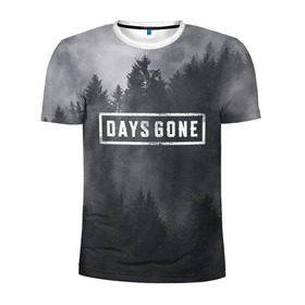 Мужская футболка 3D спортивная с принтом Days Gone , 100% полиэстер с улучшенными характеристиками | приталенный силуэт, круглая горловина, широкие плечи, сужается к линии бедра | days gone | игра | лес | лого