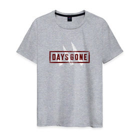 Мужская футболка хлопок с принтом Days Gone (Патроны) , 100% хлопок | прямой крой, круглый вырез горловины, длина до линии бедер, слегка спущенное плечо. | days gone | игра | лого | патроны