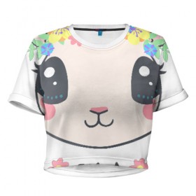 Женская футболка Cropp-top с принтом I`m a Unicorn , 100% полиэстер | круглая горловина, длина футболки до линии талии, рукава с отворотами | unicorn | единорог | зайчик | зая | красиво | кролик | кроля | милашество | мило | на день рождения | подарок | радуга