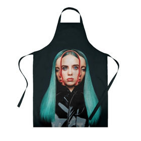 Фартук 3D с принтом BILLIE EILISH , 100% полиэстер | общий размер — 65 х 85 см, ширина нагрудника — 26 см, горловина — 53 см, длина завязок — 54 см, общий обхват в поясе — 173 см. Принт на завязках и на горловине наносится с двух сторон, на основной части фартука — только с внешней стороны | ayelish | bad guy | bellyache | bilie eilish | bilie elish | billie | billie eilish | eilish | electronic | elish | music | били айлиш | билли айлиш | эйлиш | элиш