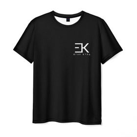 Мужская футболка 3D с принтом ЕГОР КРИД (НА СПИНЕ) , 100% полиэфир | прямой крой, круглый вырез горловины, длина до линии бедер | ek | ek team | family | kreed | егор булаткин | егор крид | ек | крид