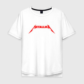Мужская футболка хлопок Oversize с принтом METALLICA (НА СПИНЕ) , 100% хлопок | свободный крой, круглый ворот, “спинка” длиннее передней части | metallica | металлика