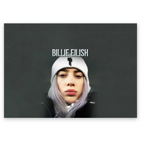 Поздравительная открытка с принтом BILLIE EILISH , 100% бумага | плотность бумаги 280 г/м2, матовая, на обратной стороне линовка и место для марки
 | Тематика изображения на принте: ayelish | bad guy | bellyache | bilie eilish | bilie elish | billie | billie eilish | eilish | electronic | elish | music | били айлиш | билли айлиш | эйлиш | элиш