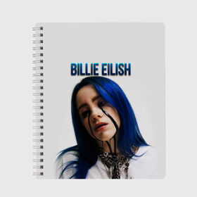 Тетрадь с принтом BILLIE EILISH , 100% бумага | 48 листов, плотность листов — 60 г/м2, плотность картонной обложки — 250 г/м2. Листы скреплены сбоку удобной пружинной спиралью. Уголки страниц и обложки скругленные. Цвет линий — светло-серый
 | ayelish | bad guy | bellyache | bilie eilish | bilie elish | billie | billie eilish | eilish | electronic | elish | music | били айлиш | билли айлиш | эйлиш | элиш