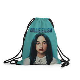 Рюкзак-мешок 3D с принтом BILLIE EILISH , 100% полиэстер | плотность ткани — 200 г/м2, размер — 35 х 45 см; лямки — толстые шнурки, застежка на шнуровке, без карманов и подкладки | Тематика изображения на принте: ayelish | bad guy | bellyache | bilie eilish | bilie elish | billie | billie eilish | eilish | electronic | elish | music | били айлиш | билли айлиш | эйлиш | элиш