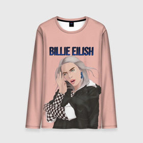 Мужской лонгслив 3D с принтом BILLIE EILISH , 100% полиэстер | длинные рукава, круглый вырез горловины, полуприлегающий силуэт | ayelish | bad guy | bellyache | bilie eilish | bilie elish | billie | billie eilish | eilish | electronic | elish | music | били айлиш | билли айлиш | эйлиш | элиш