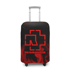 Чехол для чемодана 3D с принтом RAMMSTEIN , 86% полиэфир, 14% спандекс | двустороннее нанесение принта, прорези для ручек и колес | fire | flake | rammstein | smoke | дым | огонь | пламя | пожар | рамштайн