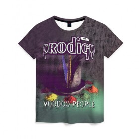 Женская футболка 3D с принтом The Prodigy , 100% полиэфир ( синтетическое хлопкоподобное полотно) | прямой крой, круглый вырез горловины, длина до линии бедер | prodigy | voodoo people | продиджи