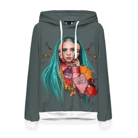 Женская толстовка 3D с принтом BILLIE EILISH , 100% полиэстер  | двухслойный капюшон со шнурком для регулировки, мягкие манжеты на рукавах и по низу толстовки, спереди карман-кенгуру с мягким внутренним слоем. | ayelish | bad guy | bellyache | bilie eilish | bilie elish | billie | billie eilish | eilish | electronic | elish | music | били айлиш | билли айлиш | эйлиш | элиш