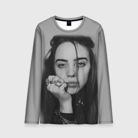 Мужской лонгслив 3D с принтом BILLIE EILISH , 100% полиэстер | длинные рукава, круглый вырез горловины, полуприлегающий силуэт | ayelish | bad guy | bellyache | bilie eilish | bilie elish | billie | billie eilish | eilish | electronic | elish | music | били айлиш | билли айлиш | эйлиш | элиш