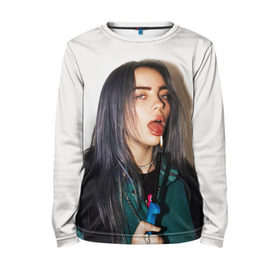 Детский лонгслив 3D с принтом BILLIE EILISH , 100% полиэстер | длинные рукава, круглый вырез горловины, полуприлегающий силуэт
 | ayelish | bad guy | bellyache | bilie eilish | bilie elish | billie | billie eilish | eilish | electronic | elish | music | били айлиш | билли айлиш | эйлиш | элиш