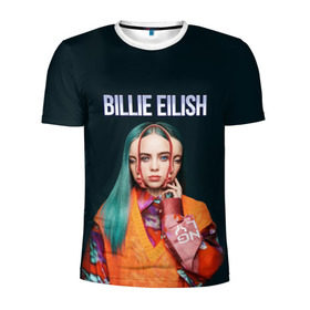 Мужская футболка 3D спортивная с принтом BILLIE EILISH , 100% полиэстер с улучшенными характеристиками | приталенный силуэт, круглая горловина, широкие плечи, сужается к линии бедра | ayelish | bad guy | bellyache | bilie eilish | bilie elish | billie | billie eilish | eilish | electronic | elish | music | били айлиш | билли айлиш | эйлиш | элиш