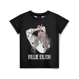 Детская футболка 3D с принтом BILLIE EILISH , 100% гипоаллергенный полиэфир | прямой крой, круглый вырез горловины, длина до линии бедер, чуть спущенное плечо, ткань немного тянется | ayelish | bad guy | bellyache | bilie eilish | bilie elish | billie | billie eilish | eilish | electronic | elish | music | били айлиш | билли айлиш | эйлиш | элиш