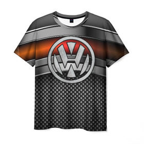 Мужская футболка 3D с принтом Volkswagen Metal , 100% полиэфир | прямой крой, круглый вырез горловины, длина до линии бедер | volkswagen | авто | волксваген | вольсваген | железо | кольчуга | лого авто | метал | металлическая | сетка | сталь | цепи
