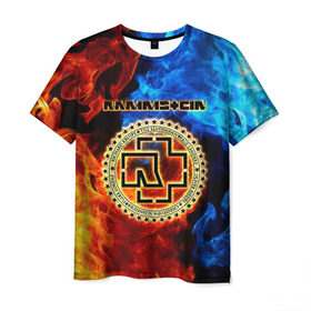 Мужская футболка 3D с принтом Rammstein , 100% полиэфир | прямой крой, круглый вырез горловины, длина до линии бедер | amerika | art | germany | logo | rammstein | rock | till lindemann | арт | германия | группа | логотип | музыка | немецкая группа | немцы | песня | раммштайн | рамштайн | рок