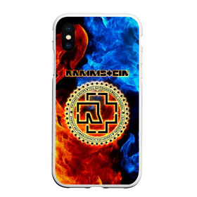 Чехол для iPhone XS Max матовый с принтом Rammstein , Силикон | Область печати: задняя сторона чехла, без боковых панелей | amerika | art | germany | logo | rammstein | rock | till lindemann | арт | германия | группа | логотип | музыка | немецкая группа | немцы | песня | раммштайн | рамштайн | рок