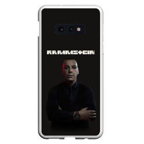 Чехол для Samsung S10E с принтом Rammstein , Силикон | Область печати: задняя сторона чехла, без боковых панелей | Тематика изображения на принте: amerika | art | germany | logo | rammstein | rock | till lindemann | арт | германия | группа | логотип | музыка | немецкая группа | немцы | песня | раммштайн | рамштайн | рок