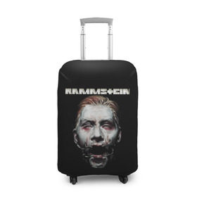 Чехол для чемодана 3D с принтом Rammstein , 86% полиэфир, 14% спандекс | двустороннее нанесение принта, прорези для ручек и колес | amerika | art | germany | logo | rammstein | rock | till lindemann | арт | германия | группа | логотип | музыка | немецкая группа | немцы | песня | раммштайн | рамштайн | рок
