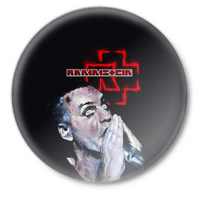 Значок с принтом Rammstein ,  металл | круглая форма, металлическая застежка в виде булавки | amerika | art | germany | logo | rammstein | rock | till lindemann | арт | германия | группа | логотип | музыка | немецкая группа | немцы | песня | раммштайн | рамштайн | рок