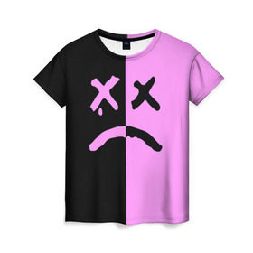 Женская футболка 3D с принтом LIL PEEP , 100% полиэфир ( синтетическое хлопкоподобное полотно) | прямой крой, круглый вырез горловины, длина до линии бедер | lil peep | lil prince | pink | зарубежная музыка | лил пип | маленький принц