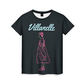 Женская футболка 3D с принтом Вилланель , 100% полиэфир ( синтетическое хлопкоподобное полотно) | прямой крой, круглый вырез горловины, длина до линии бедер | eve | killing eve | oksana astankova | villanelle | вилланель | ева | оксана